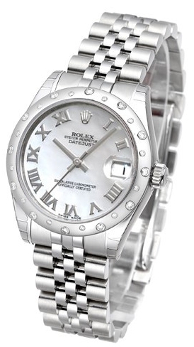 Rolex Naisten kello 178344-0007 Datejust 31 Valkoinen/Teräs Ø31 mm