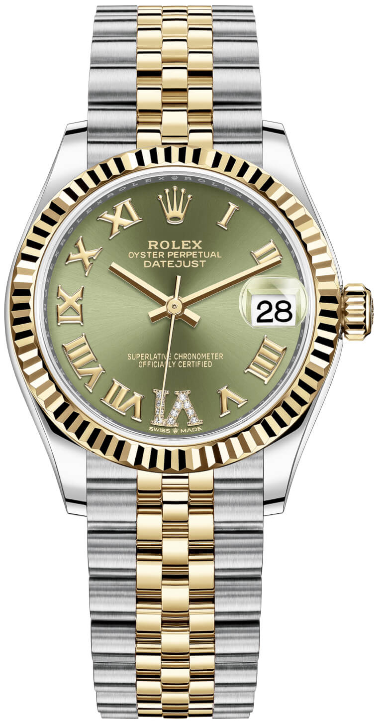 Rolex Naisten kello 278273-0016 Datejust 31 Vihreä/18K keltakultaa