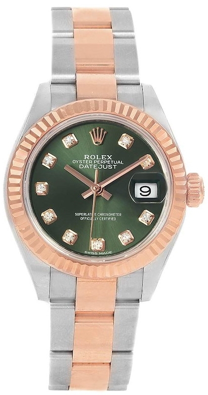 Rolex Naisten kello 279171-0008 Lady-Datejust 28 Vihreä/Teräs Ø28