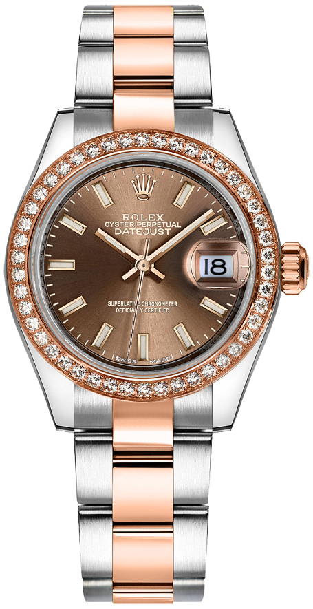 Rolex Naisten kello 279381RBR-0018 Lady-Datejust 28 Ruskea/18K