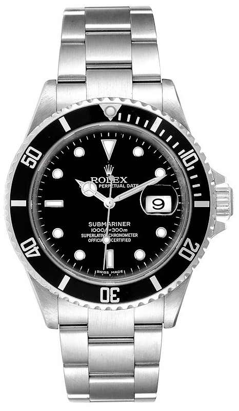 Rolex Miesten kello 16610A Submariner Musta/Teräs Ø40 mm