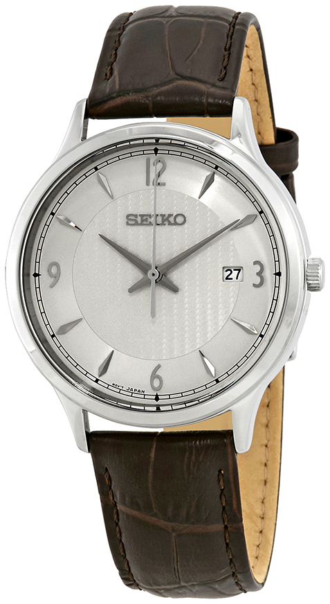 Seiko Classic Miesten kello SGEH83P1 Hopea/Nahka Ø40 mm