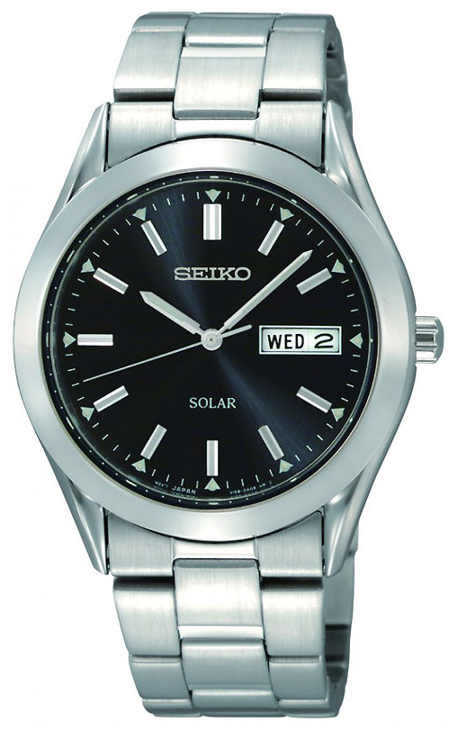 Seiko Solar Miesten kello SNE039P1 Musta/Teräs Ø38 mm