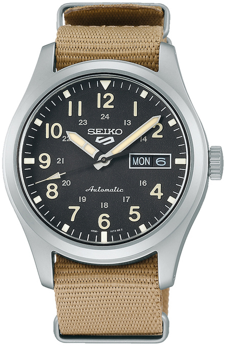 Seiko 5 Sports Miesten kello SRPG35K1 Musta/Tekstiili Ø39.4 mm