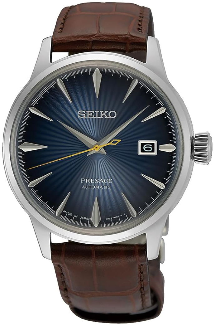 Seiko Miesten kello SRPK15J1 Presage Sininen/Nahka Ø40.5 mm