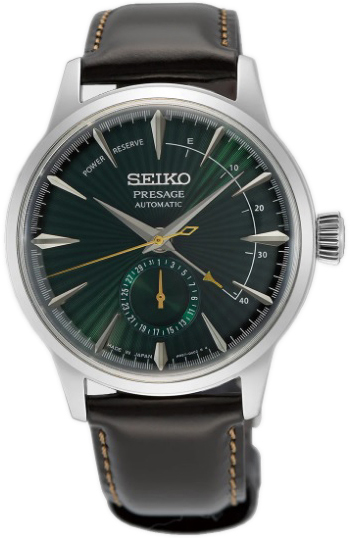 Seiko Miesten kello SSA459J1 Presage Vihreä/Nahka Ø40.5 mm