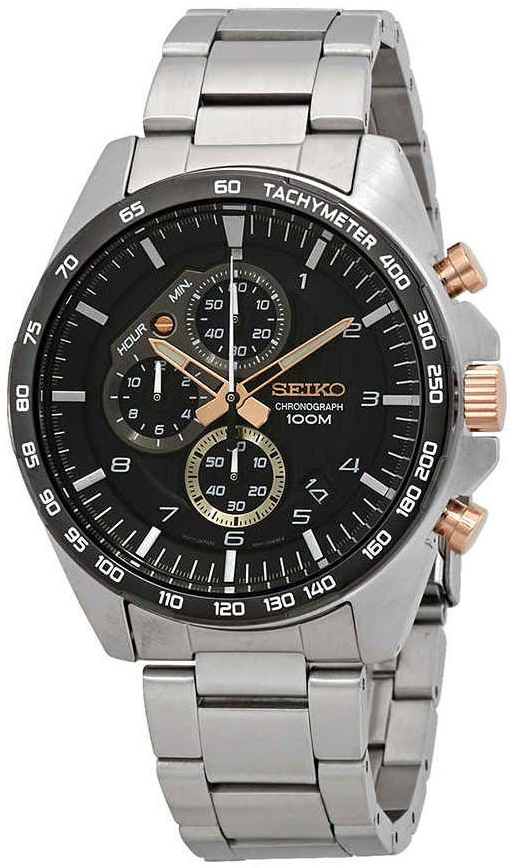 Seiko Motorsport Miesten kello SSB323P1 Musta/Teräs Ø42 mm