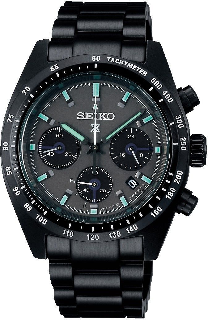 Seiko Miesten kello SSC917P1 Prospex Solar Speedtimer Musta/Teräs