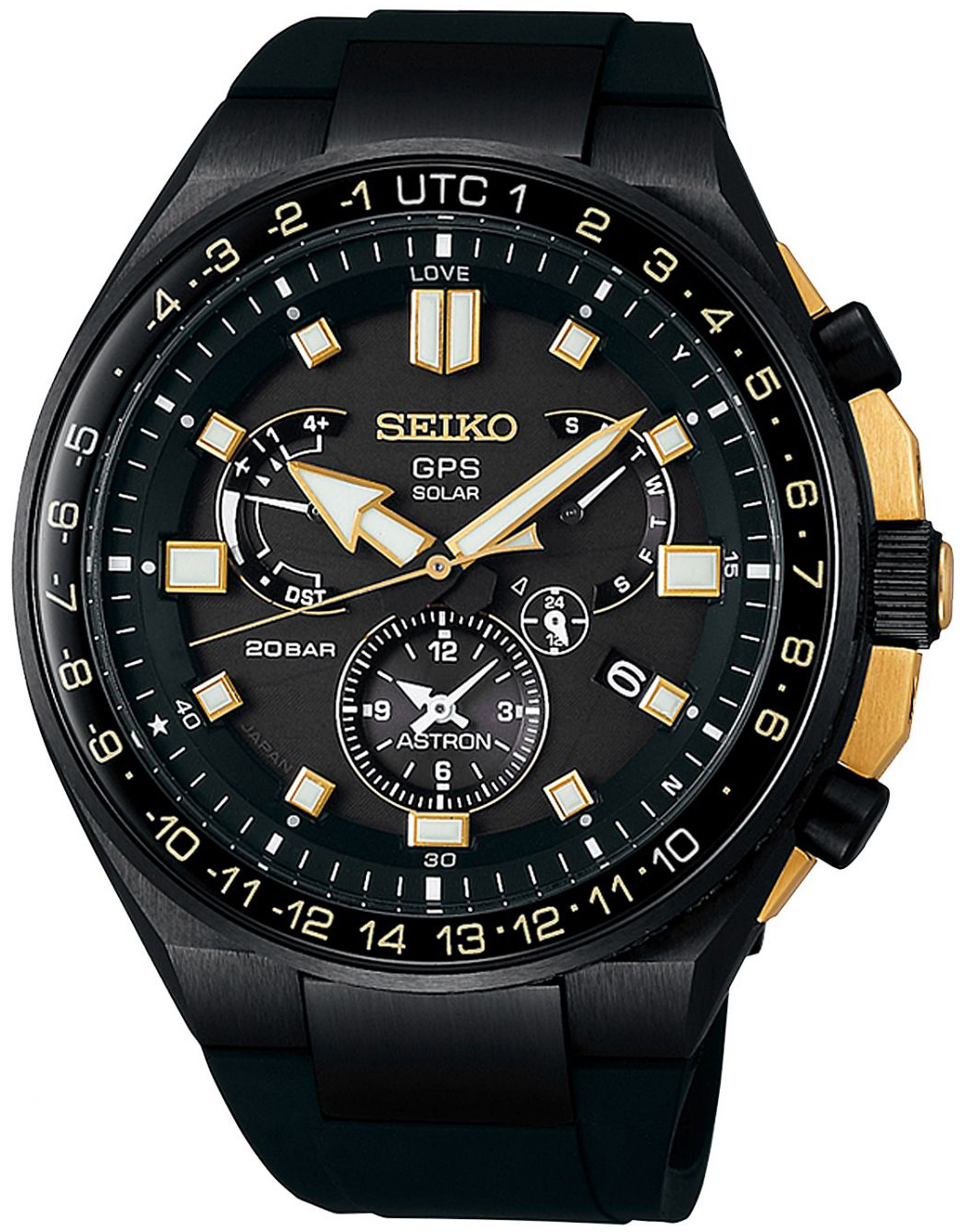 Seiko Astron Miesten kello SSE174J1 Musta/Kumi Ø47 mm