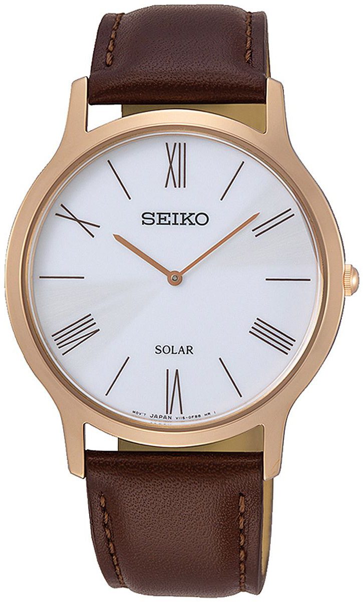 Seiko Solar Miesten kello SUP854P1 Valkoinen/Nahka Ø38 mm