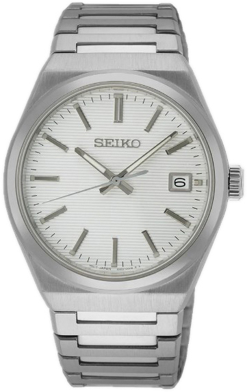 Seiko Miesten kello SUR553P1 Dress Hopea/Teräs Ø38.9 mm