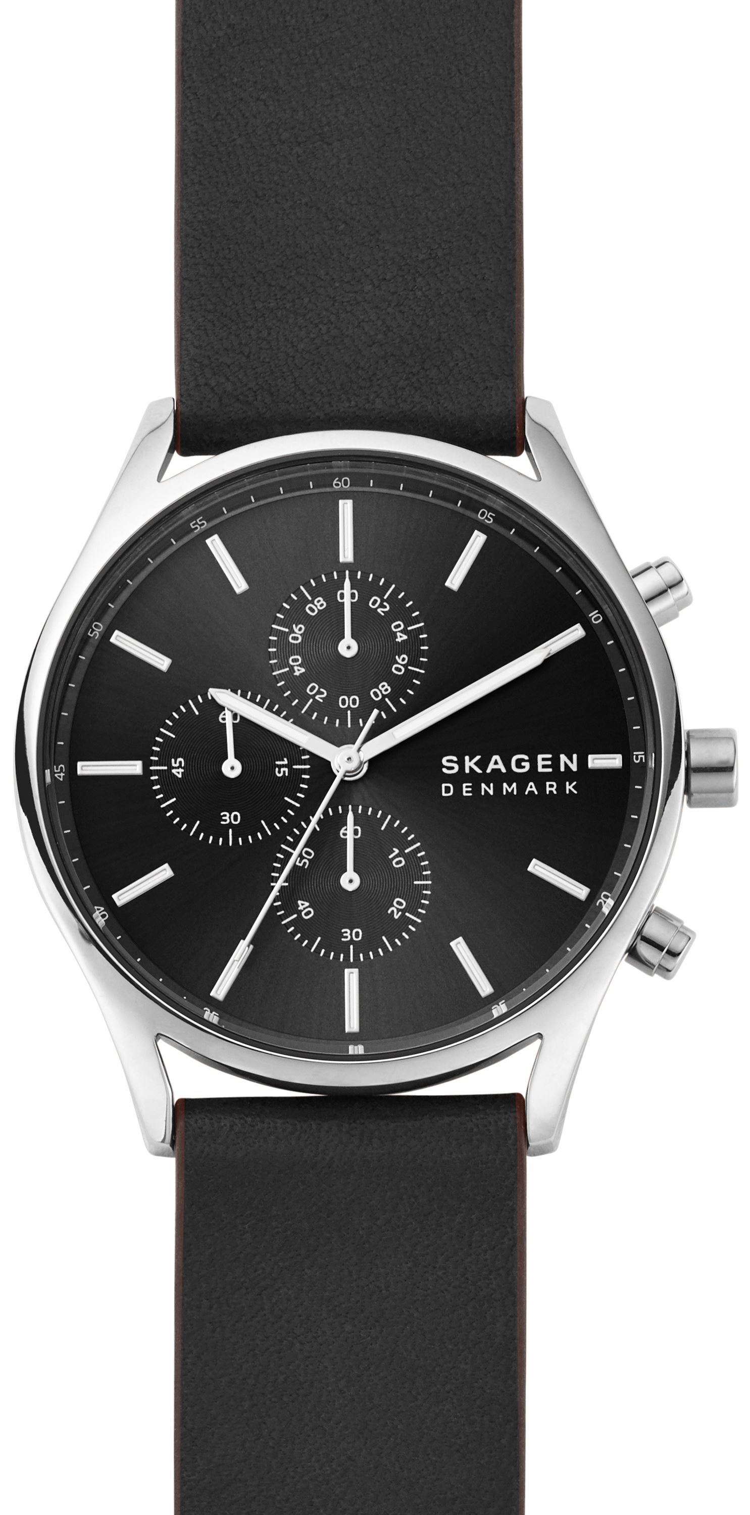 Skagen Miesten kello SKW6677 Holst Musta/Nahka Ø42 mm