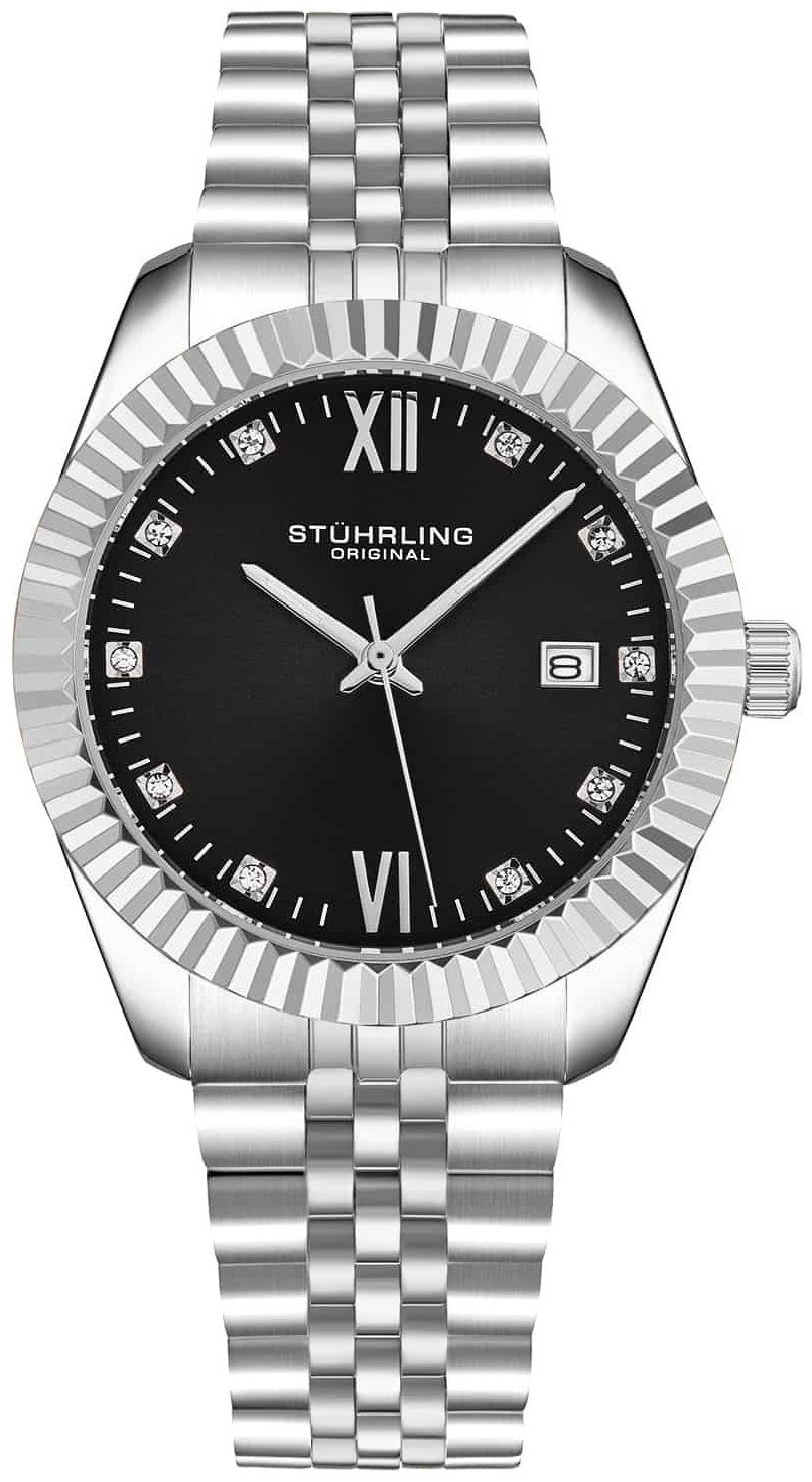 Stührling Original Miesten kello 4024.3 Gamine Musta/Teräs Ø36 mm