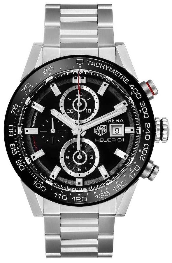 TAG Heuer Miesten kello CAR201Z.BA0714 Carrera Musta/Teräs Ø43 mm