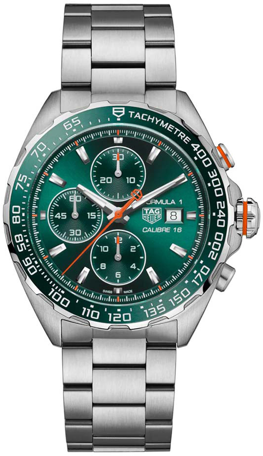 TAG Heuer Miesten kello CAZ201H.BA0876 Formula 1 Vihreä/Teräs Ø44