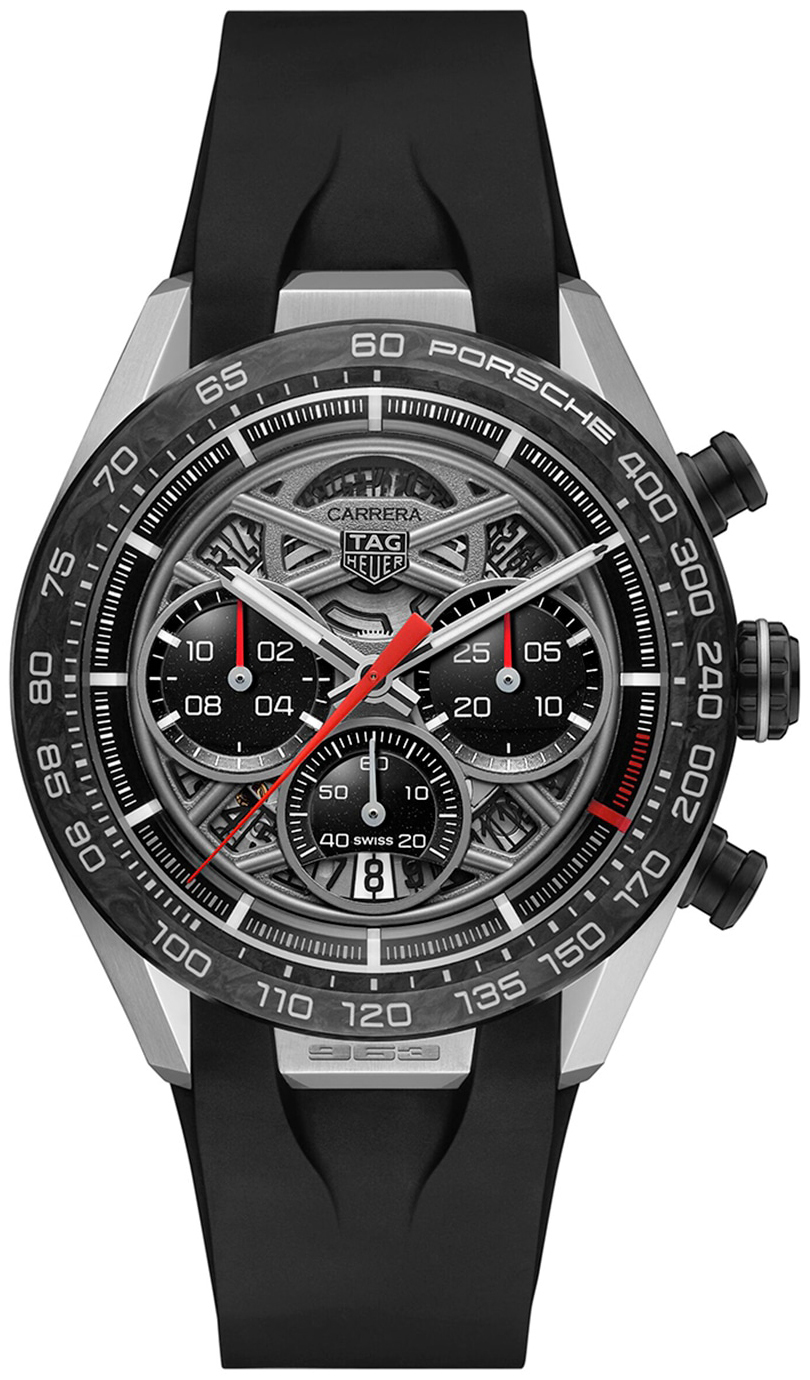 TAG Heuer Miesten kello CBU2010.FT6267 Carrera Luurankokello/Kumi