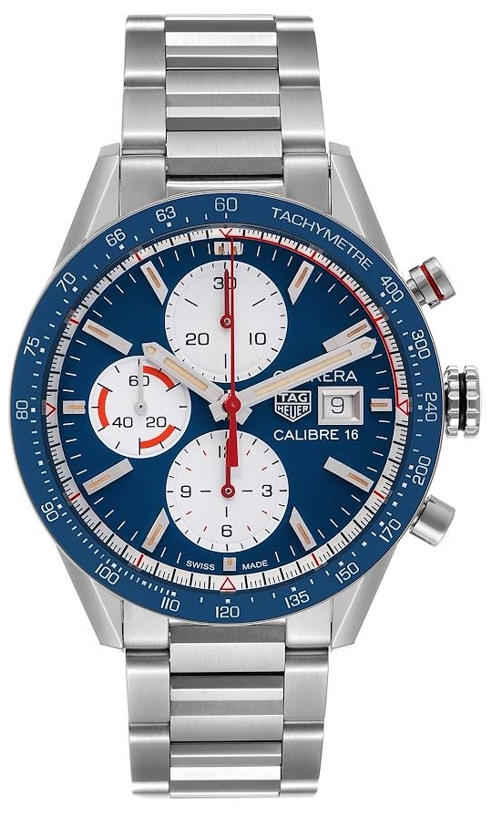 TAG Heuer Miesten kello CV201AR.BA0715 Carrera Sininen/Teräs Ø41 mm