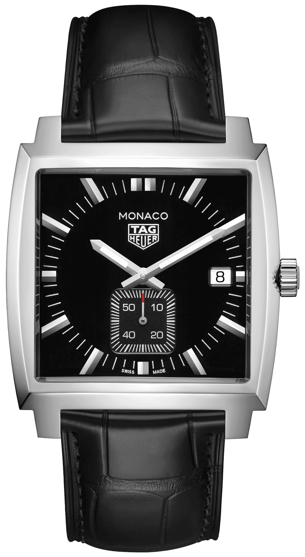 TAG Heuer Monaco WAW131A.FC6177 Musta/Nahka