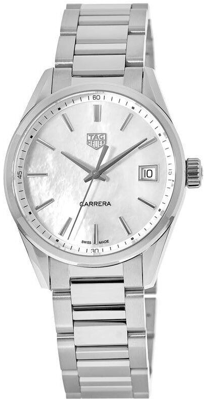 TAG Heuer Naisten kello WBK1311.BA0652 Carrera Lady Valkoinen/Teräs