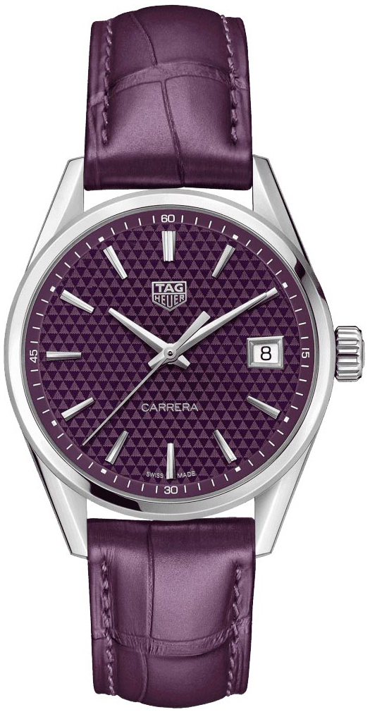 TAG Heuer Naisten kello WBK1314.FC8261 Carrera Lady Violetti/Nahka