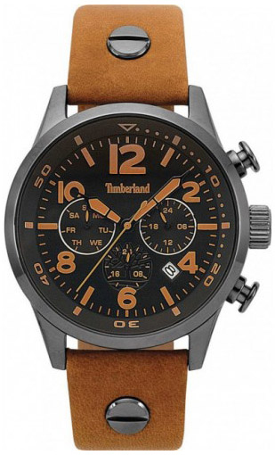 Timberland 99999 Miesten kello TBL15376JSU02 Musta/Nahka Ø44 mm