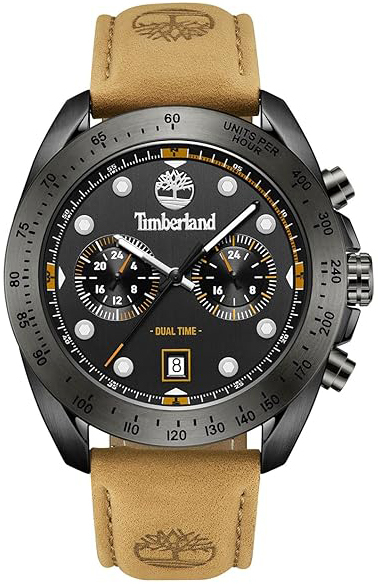 Timberland Miesten kello TDWGF2230501 Carrigan Harmaa/Nahka Ø44 mm