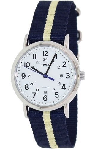 Timex Miesten kello T2P142 Weekender Valkoinen/Teräs Ø38 mm