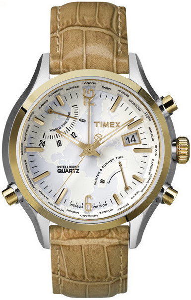 Timex Intelligent Miesten kello TW2P87900 Valkoinen/Nahka Ø44 mm