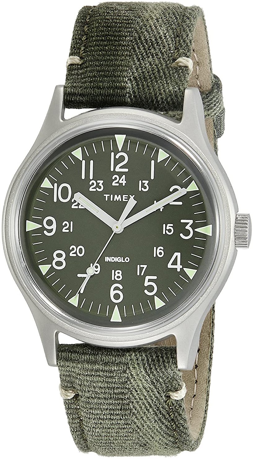 Timex Miesten kello TW2R68100 Mk1 Vihreä/Nahka Ø40 mm