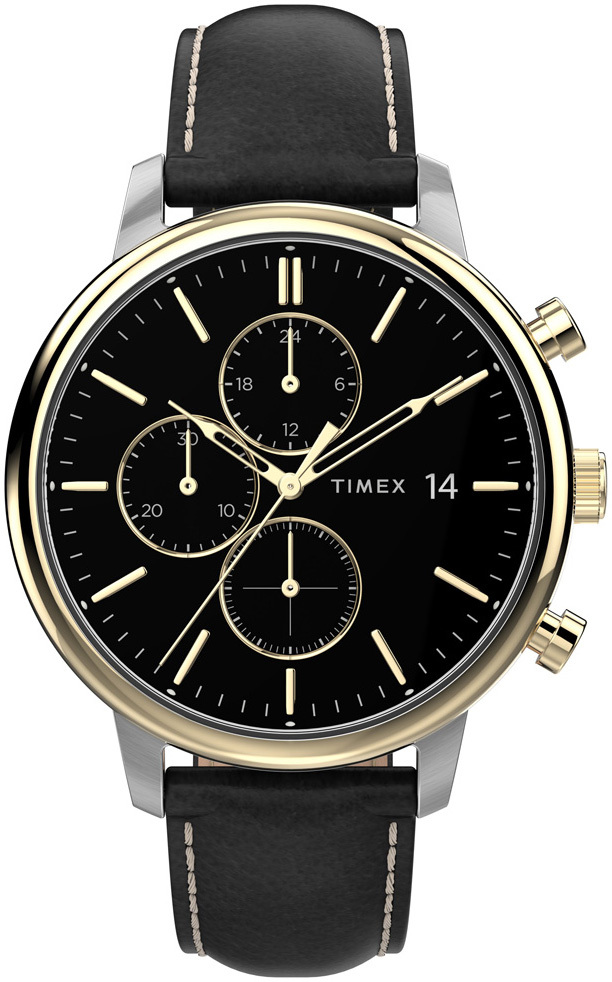 Timex 99999 Miesten kello TW2U39100 Musta/Nahka Ø45 mm