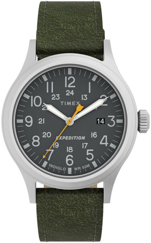 Timex Miesten kello TW4B22900 Expedition Harmaa/Nahka Ø40 mm