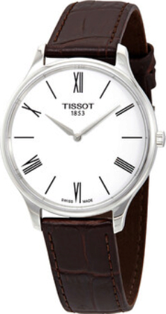 Tissot Miesten kello T063.409.16.018.00 Tradition Valkoinen/Nahka