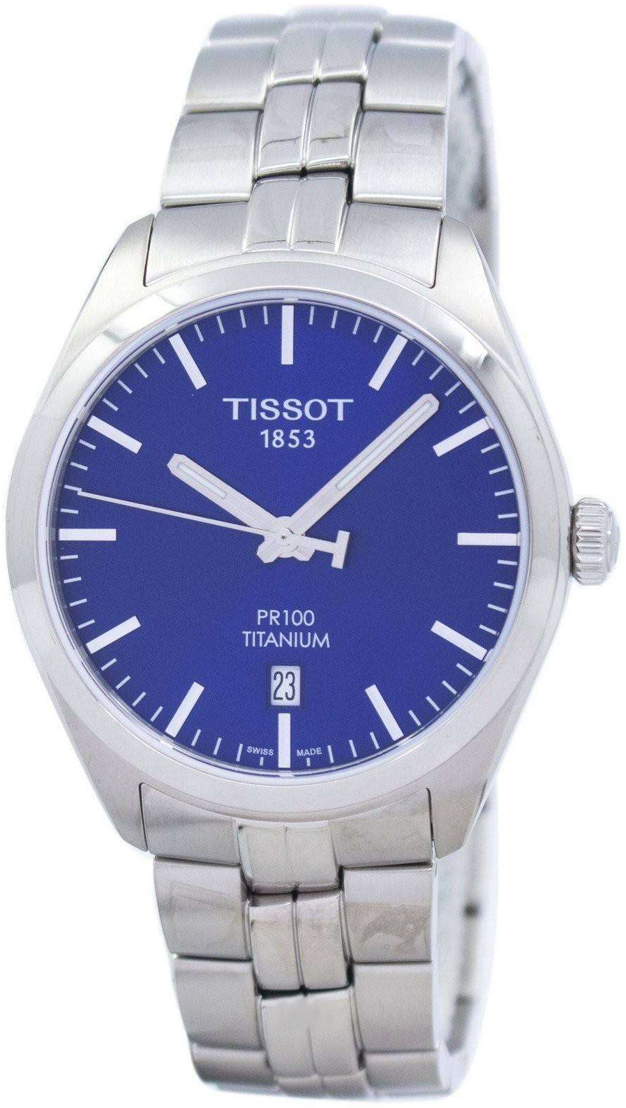 Tissot Miesten kello T101.410.44.041.00 PR 100 Sininen/Teräs Ø39 mm