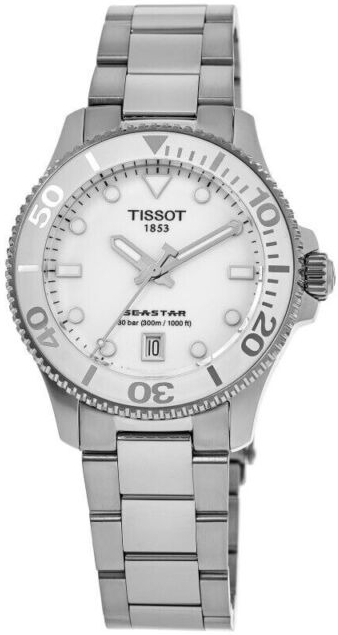 Tissot T120.210.11.011.00 Seastar Valkoinen/Teräs Ø36 mm