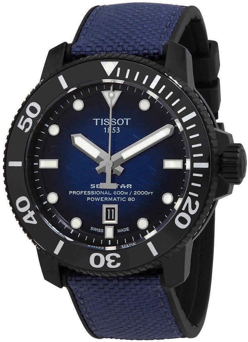 Tissot Miesten kello T120.607.37.041.00 Seastar Sininen/Kumi Ø46 mm