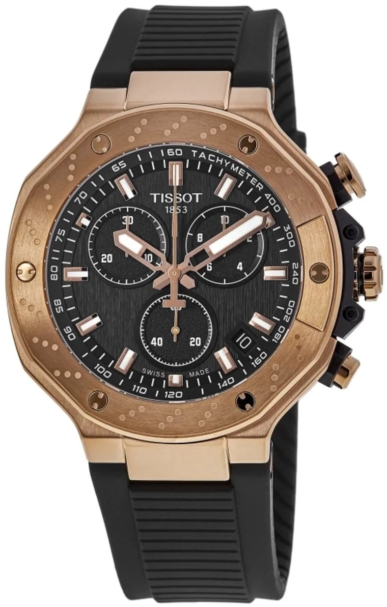 Tissot Miesten kello T141.417.37.051.00 T-Sport Musta/Kumi Ø45 mm