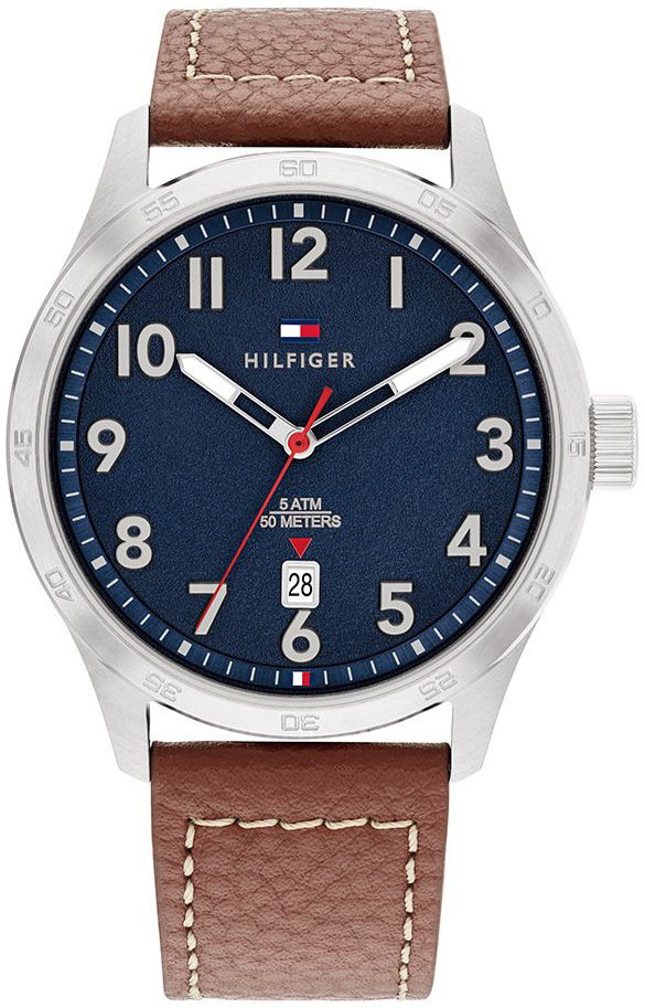 Tommy Hilfiger Miesten kello 1710559 Forrest Sininen/Nahka Ø44 mm