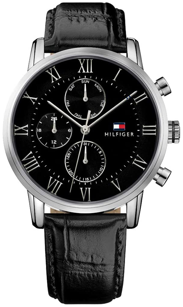 Tommy Hilfiger Miesten kello 1791401 Musta/Nahka Ø44 mm