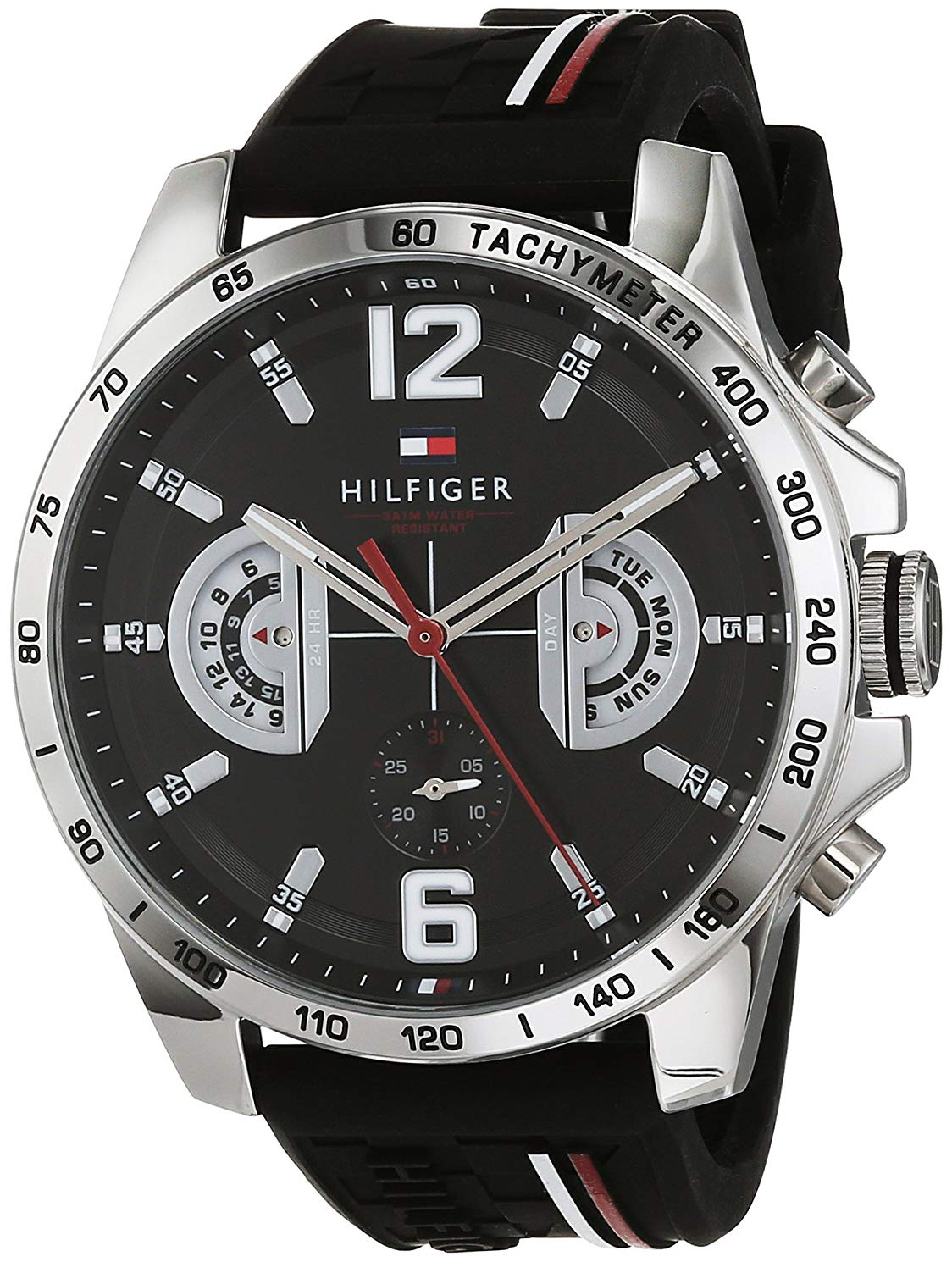 Tommy Hilfiger Miesten kello 1791473 Musta/Kumi Ø46 mm