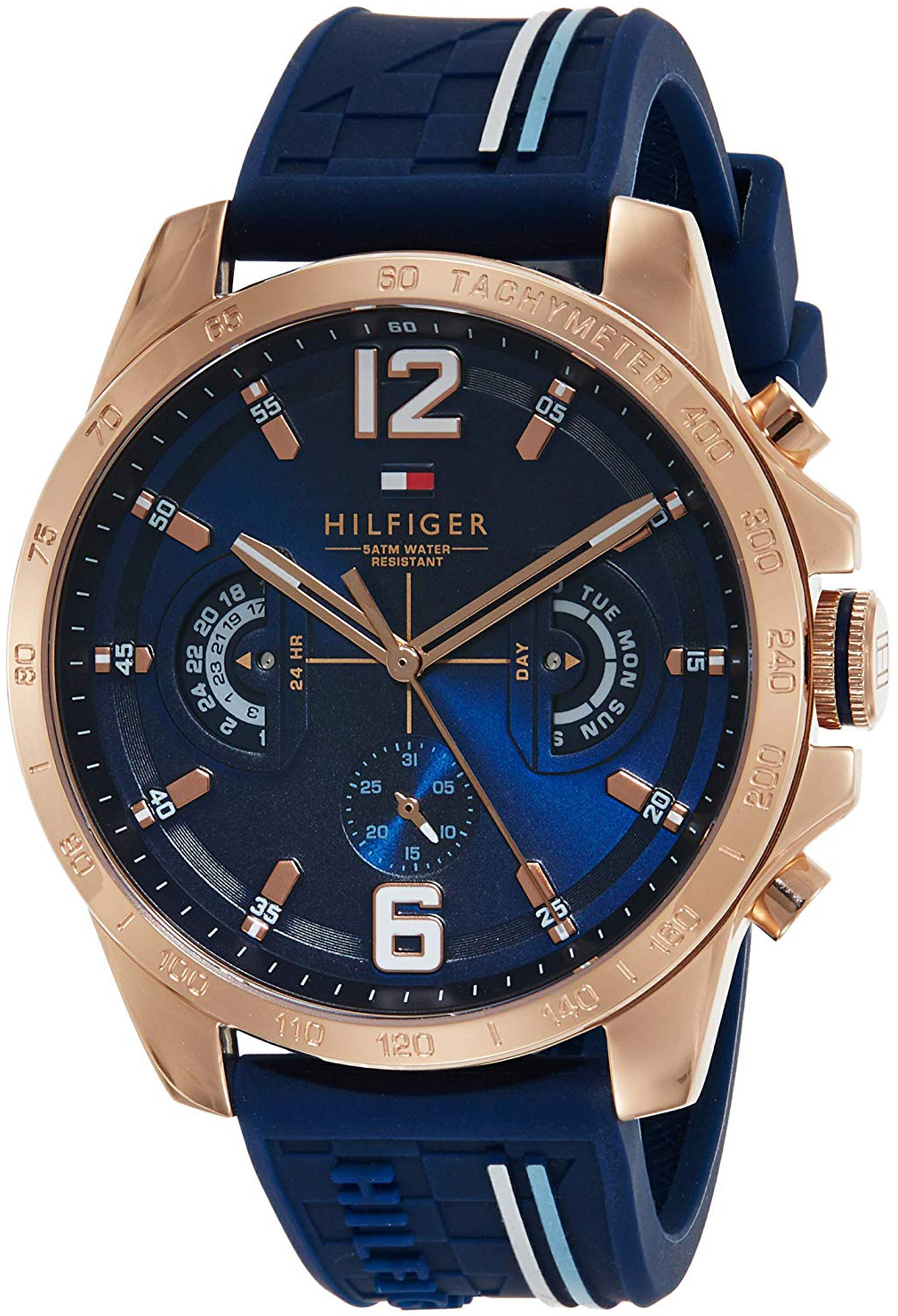 Tommy Hilfiger Miesten kello 1791474 Sininen/Kumi Ø46 mm