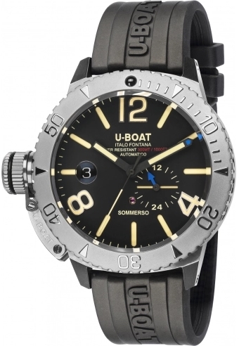 U-Boat Miesten kello 9007/A Classico Musta/Kumi Ø46 mm