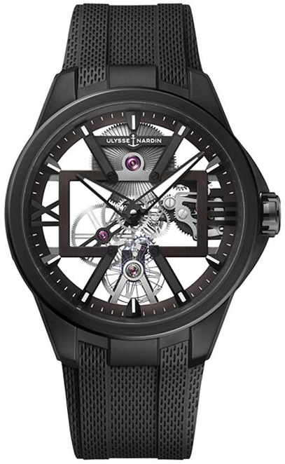 Ulysse Nardin Miesten kello 3713-260-3-BLACK Blast Luurankokello/Kumi