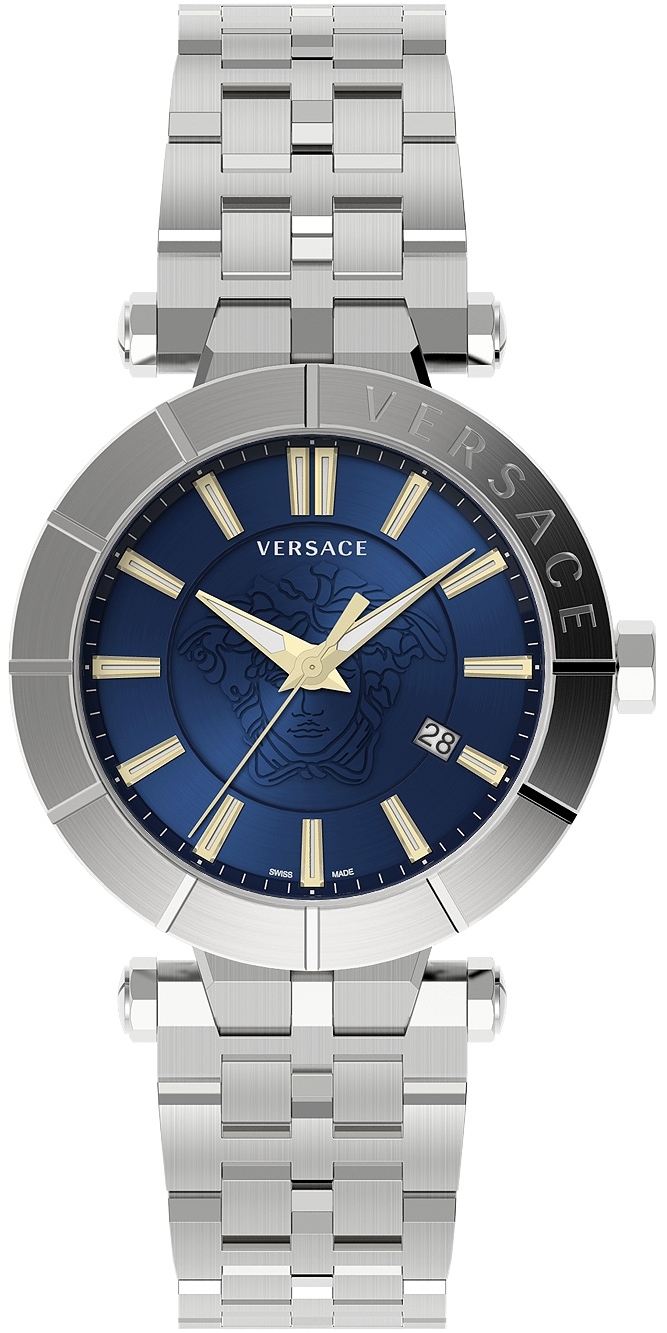 Versace Miesten kello VE2B00421 V Race Sininen/Teräs Ø43 mm