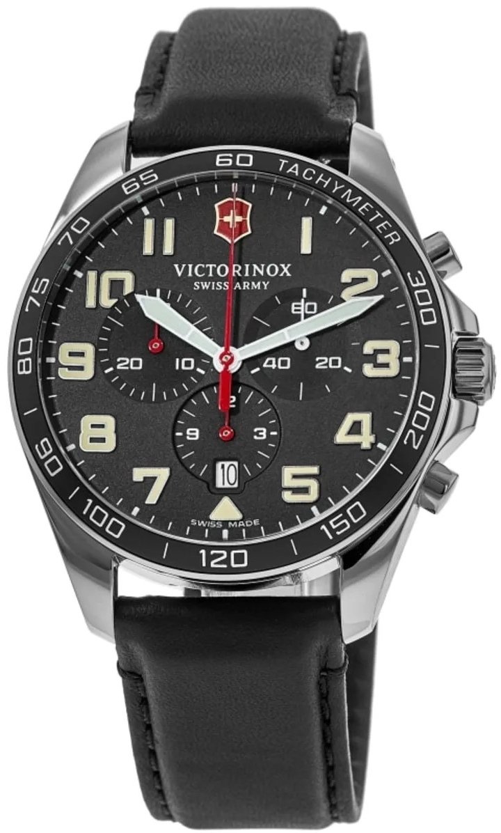 Victorinox Miesten kello 241852 Musta/Nahka Ø42 mm