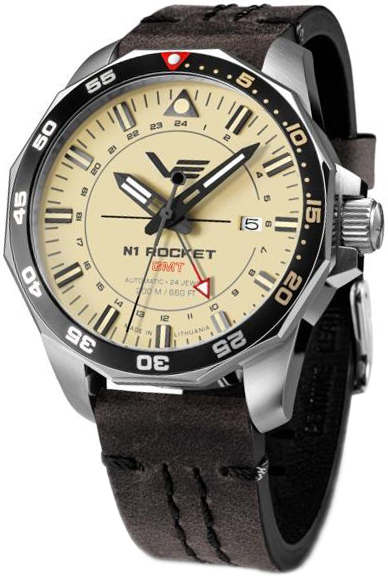 Vostok Europe Miesten kello NH34-225A713Le Rocket N-1 Beige/Nahka