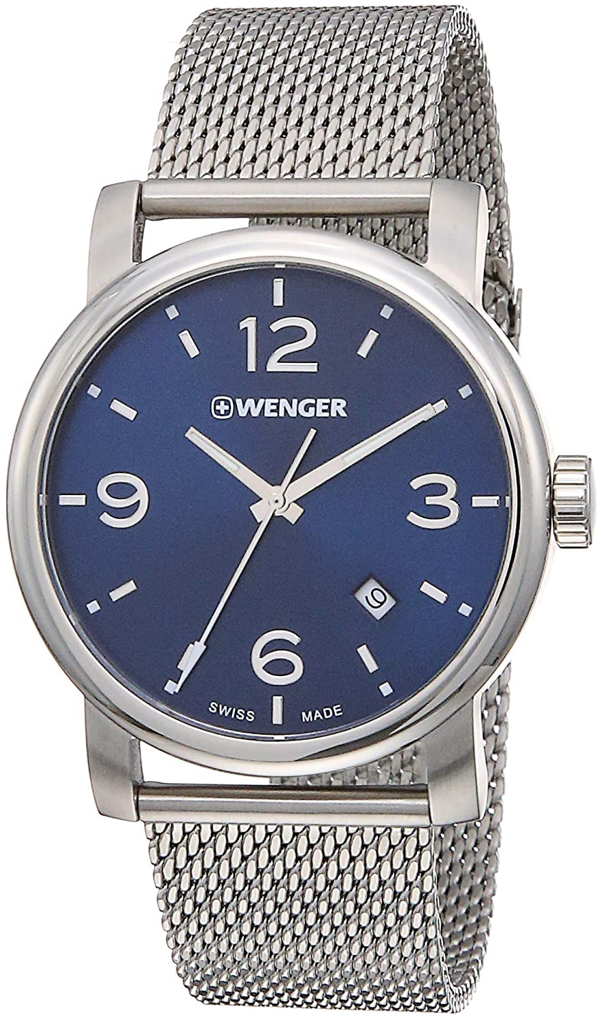 Wenger Miesten kello 01-1041-125 Sininen/Teräs Ø41 mm