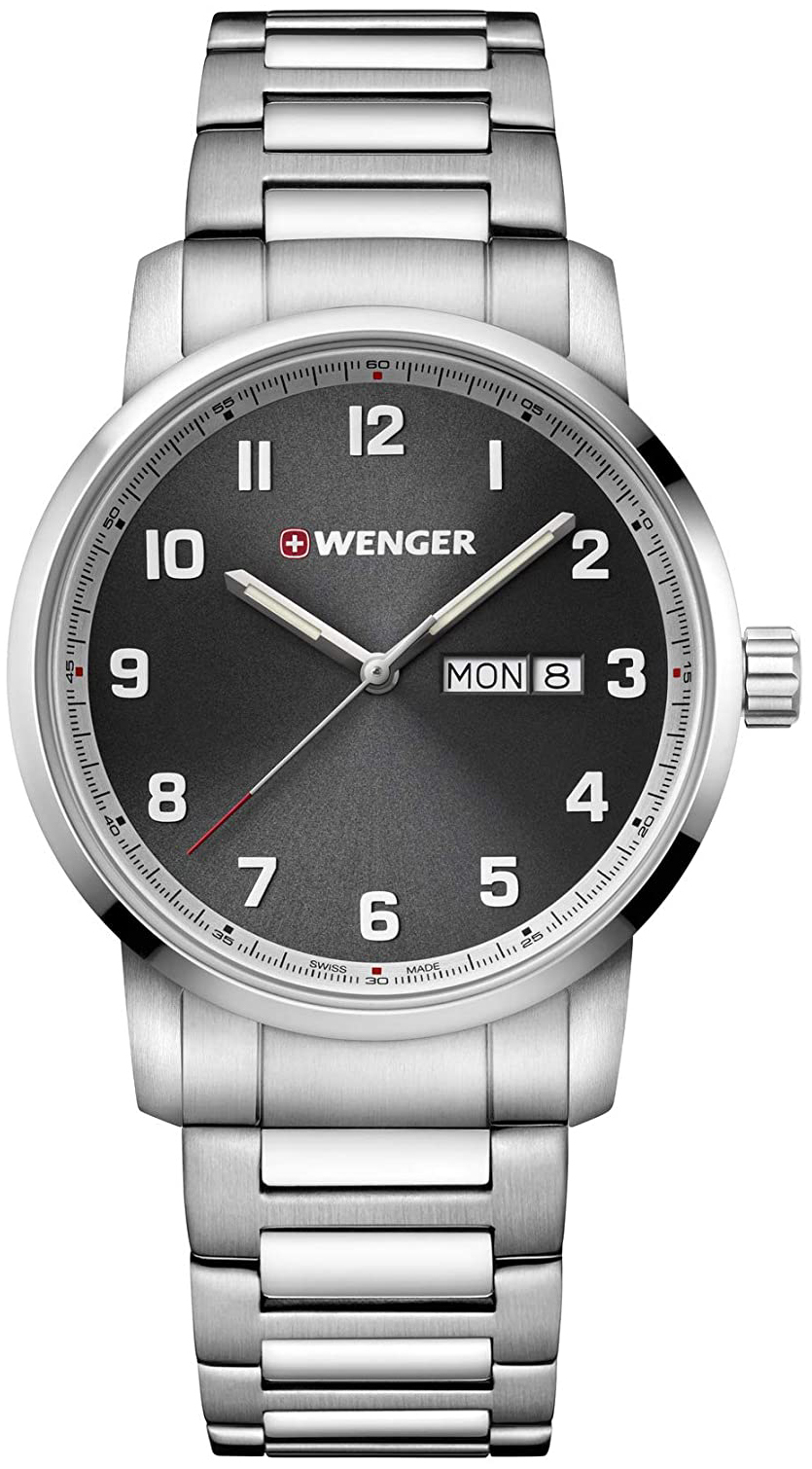 Wenger 99999 Miesten kello 01.1541.119 Musta/Teräs Ø42 mm