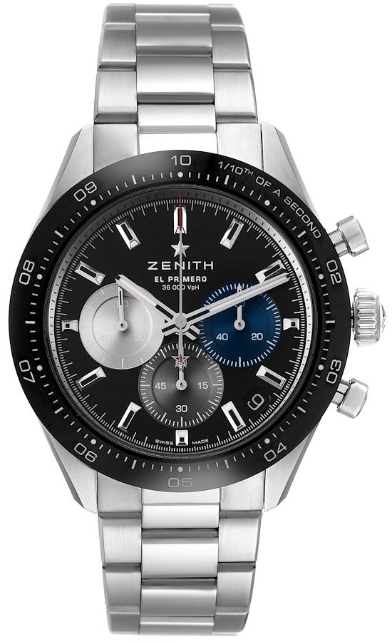 Zenith Miesten kello 03.3100.3600-21.M3100 El Primero Musta/Teräs